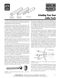 Grinding Your Own Lathe Tools
