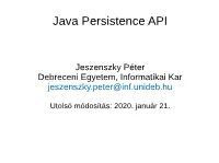 Java Persistence API