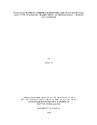 Management Effects on Herbage Responses, Size of Nutrient Pools, and Litter Dynamics in Grazed ‘Tifton 85’ Bermudagrass (Cynodon Spp.) Pastures