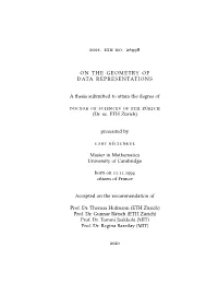 On the Geometry of Data Representations, © 2020 ABSTRACT