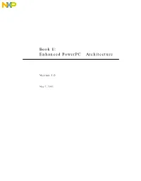 Book E: Enhanced Powerpc™ Architecture