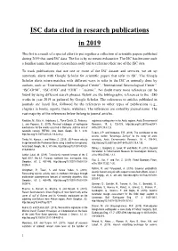 ISC Data Cited in Research Publications in 2019