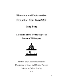 Elevation and Deformation Extraction from Tomosar