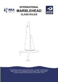 International Marblehead Class Rules