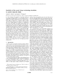 Sensitivity of the Ocean's Deep Overturning Circulation to Easterly
