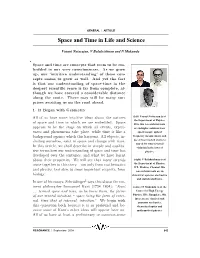 Space and Time in Life and Science