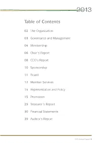 Table of Contents