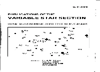 Variable Star Section
