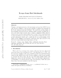 X-Rays from Hot Subdwarfs