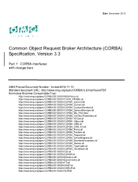CORBA) Specification, Version 3.3