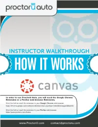 Instructor Walkthrough