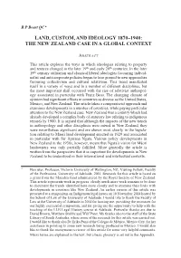 The New Zealand Case in a Global Context