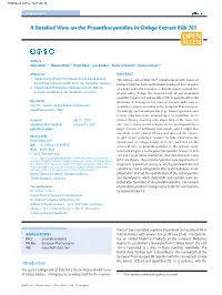 A Detailed View on the Proanthocyanidins in Ginkgo Extract Egb 761