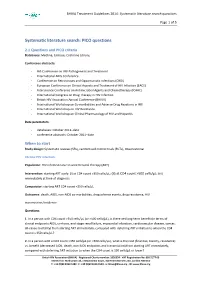 Appendix 2 PICO Questions and Search Strategies