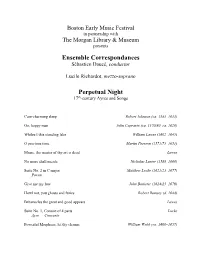 Concert Program