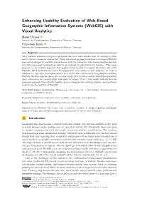 Enhancing Usability Evaluation of Web-Based Geographic Information