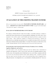 Evaluation of the Existing Transit Systems