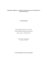 Exploring the Application of a Multicenter Study Design in the Preclinical Phase of Translational Research