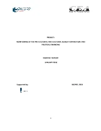Project: Monitoring of the Pre-Electoral And