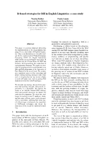 R-Based Strategies for DH in English Linguistics: a Case Study