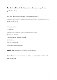 The Effects and Toxicity of Cathinones from the Users' Perspectives: A