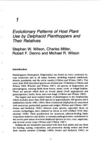 Evolutionary Patterns of Host Plant Use by Delphacid Planthoppers