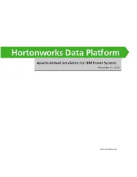 Hortonworks Data Platform