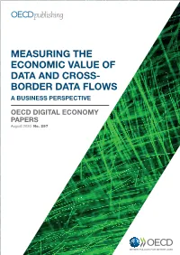 Measuring the Economic Value of Data and Cross- Border Data Flows a Business Perspective