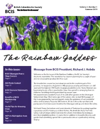 Message from BCIS President, Richard J. Hebda in This Issue