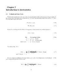 Chapter 2 Introduction to Electrostatics