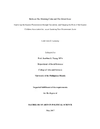 Exploring the Kopino Phenomenon Through Narratives, and Gauging the Role of the Kopino