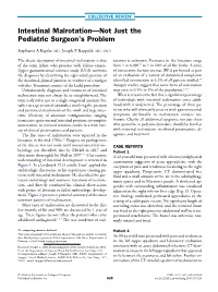Intestinal Malrotation—Not Just the Pediatric Surgeon's Problem