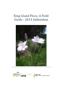 King Island Flora: a Field Guide - 2014 Addendum