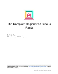 The Complete Beginner's Guide to React