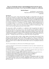 The Use of Molecular Markers and Morphological Leaf Traits for Species Identification in the Future Trees Trust Oak Bsos and Plus Tree Collections