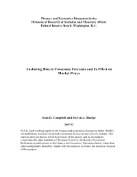 Anchoring Bias in Consensus Forecasts and Its Effect on Market Prices