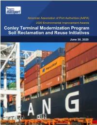 Conley Terminal Modernization Program Soil Reclamation and Reuse Initiatives