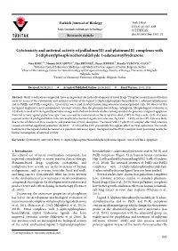 Cytotoxicity and Antiviral Activity of Palladium(II) and Platinum(II) Complexes with 2-(Diphenylphosphino)Benzaldehyde 1-Adamantoylhydrazone