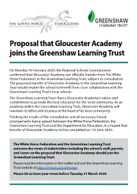 Proposal That Gloucester Academy Joins the Greenshaw Learning Trust