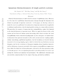 Quantum Thermodynamics of Single Particle Systems