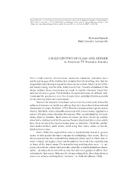 Richard Butsch a HALF CENTURY of CLASS and GENDER In