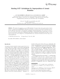 Starting SCF Calculations by Superposition of Atomic Densities
