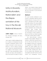 Unity in Diversity: Multiculturalism, Nationalism and The