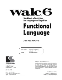 WALC 6 Is Leslie's First Publication with Linguisystems