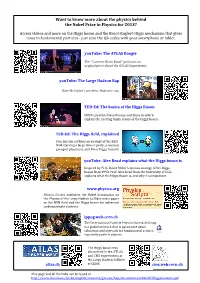 Want to Know More About the Physics Behind the Nobel Prize in Physics for 2013?