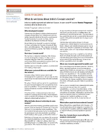 What Do We Know About India's Covaxin Vaccine?
