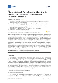 Fibroblast Growth Factor Receptor 4 Targeting in Cancer: New Insights Into Mechanisms and Therapeutic Strategies †