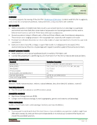 Human Skin Color: Evidence for Selection Activity Educator Materials