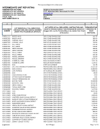 INTERMEDIATE UNIT REPORTING INTERMEDIATE UNIT NAME Allegheny Intermediate Unit 3 INTERMEDIATE UNIT ADDRESS 475 E