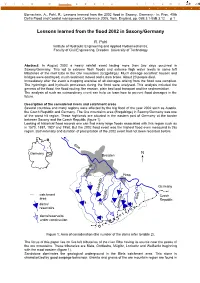 Lessons Learned from the Flood 2002 in Saxony/Germany